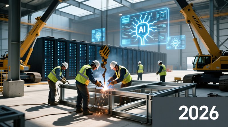 AI Boom Fuels Construction Labor Shortage, Driving Need for 500,000 New Workers